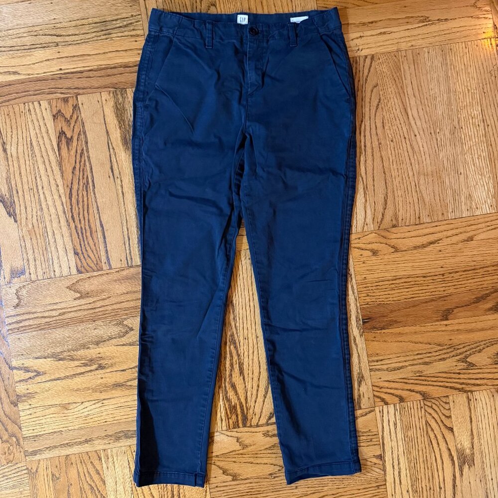 Gap Girlfriend Chinos, navy blue, size 2, inseam 28"